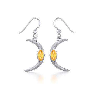 A Glimpse of the Crescent Moon's Beginning ~ Silver Jewelry Earrings TER1953 - Jewelry